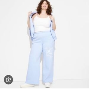 Wild Fable Sky Blue Wide-Leg Joggers